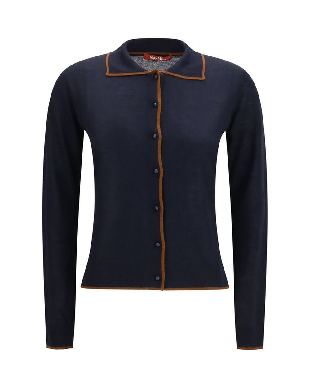 Max Mara Blue Silk Cardigan