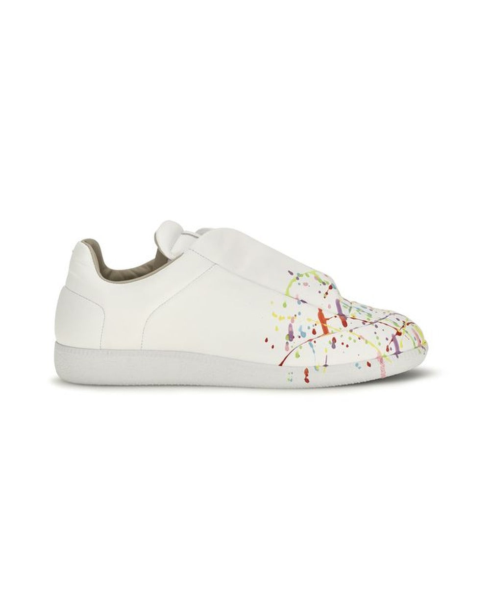 Maison Margiela White Calf Leather Bos Taurus Low Top Sneakers