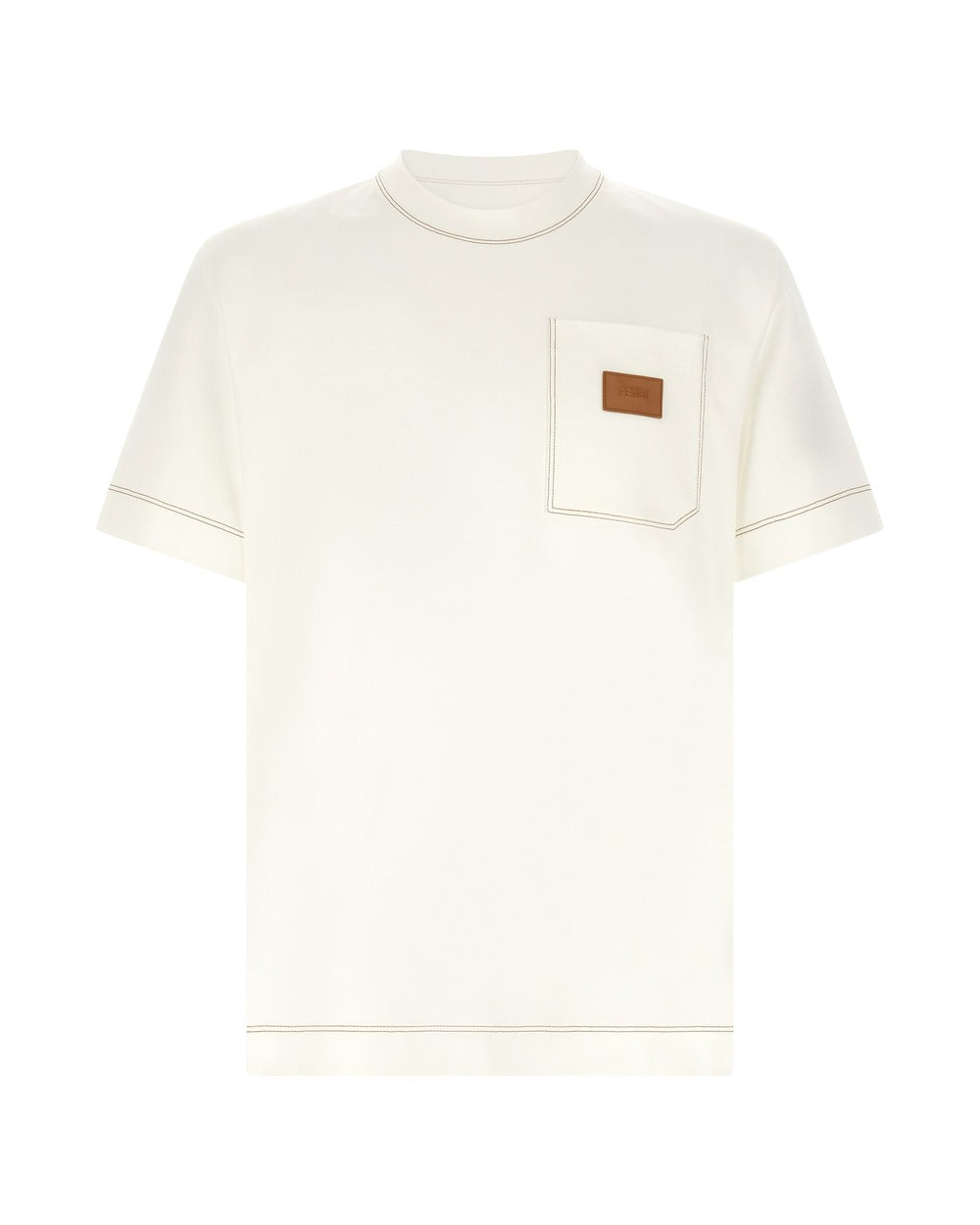 Fendi White Cotton T-Shirt