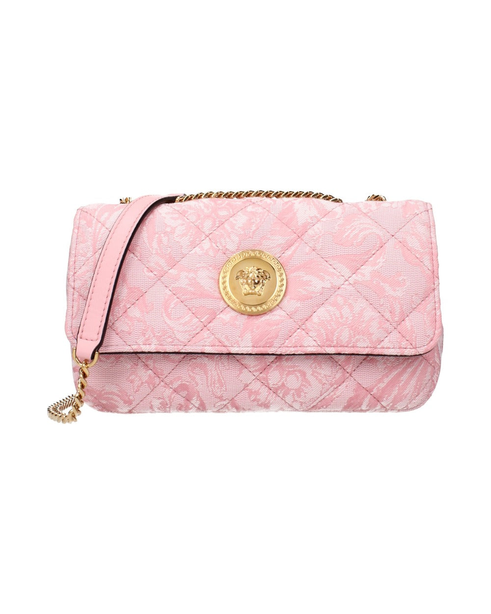 Versace Pink Fabric Shoulder Bag