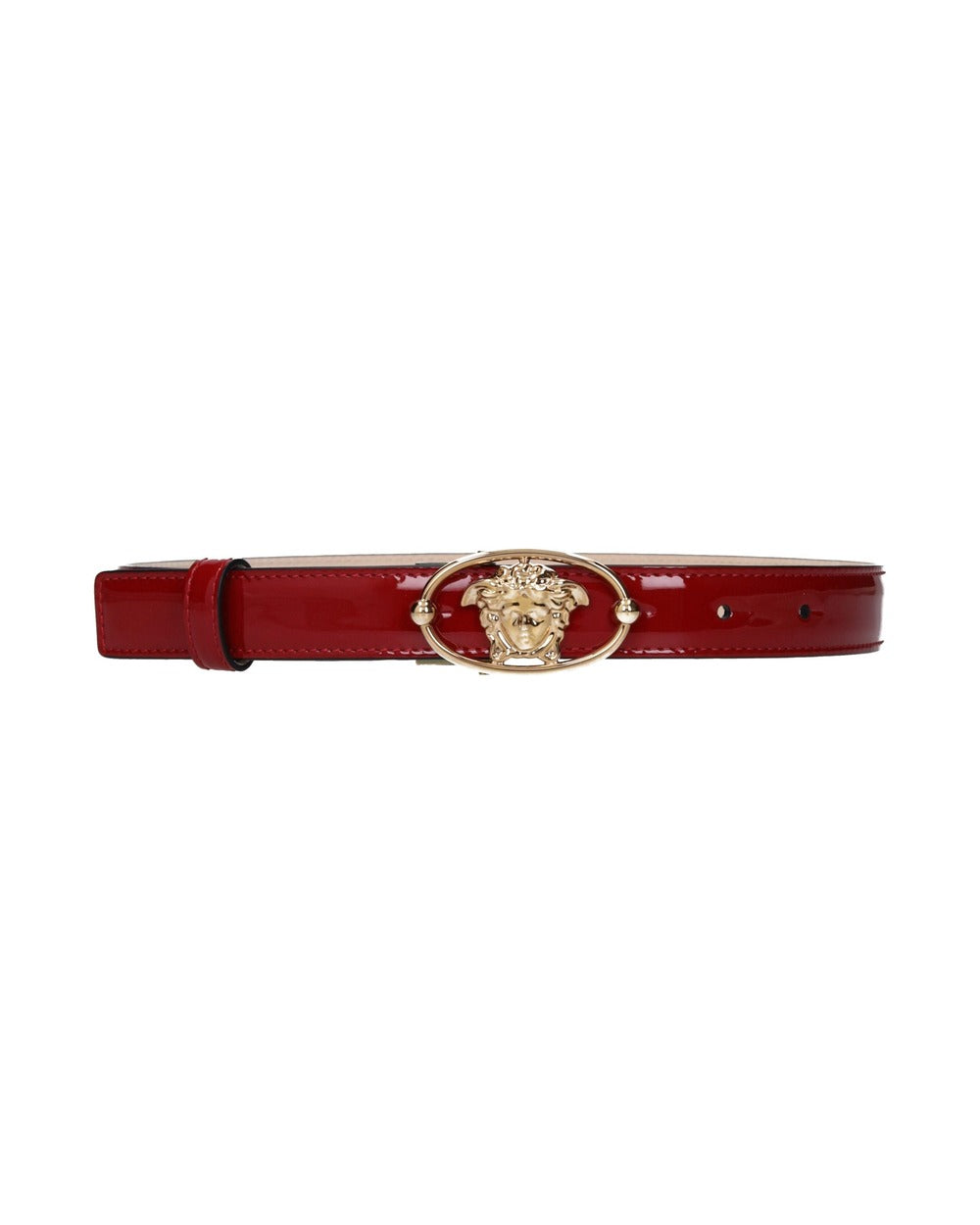 Versace Red Leather Regular Belt