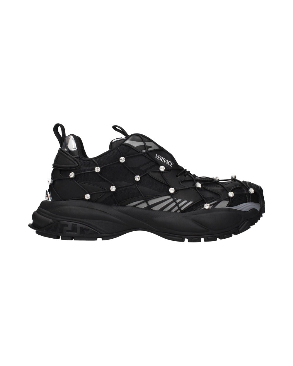 Versace Black Fabric Sneakers
