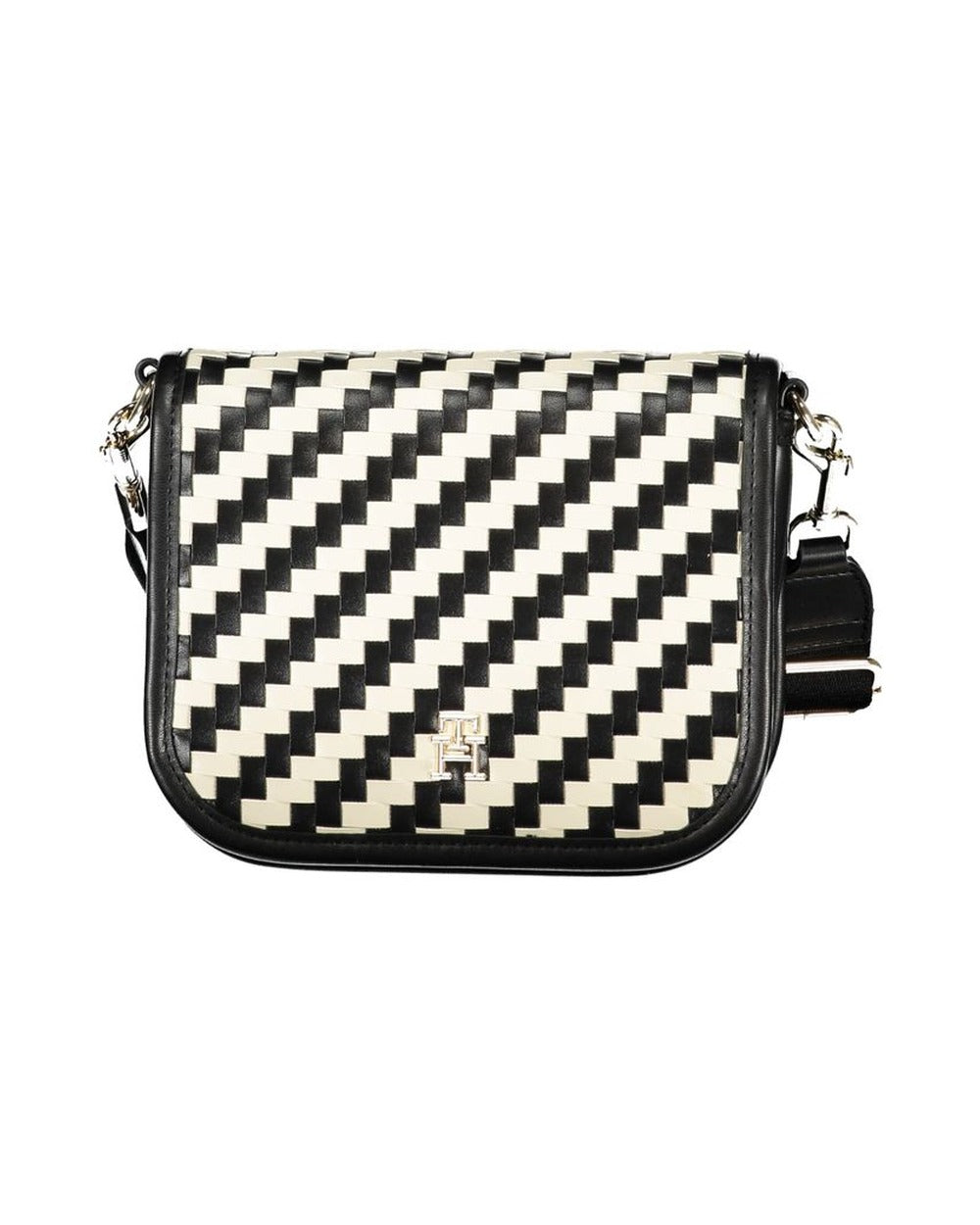 Tommy Hilfiger Black Polyurethane Women Handbag