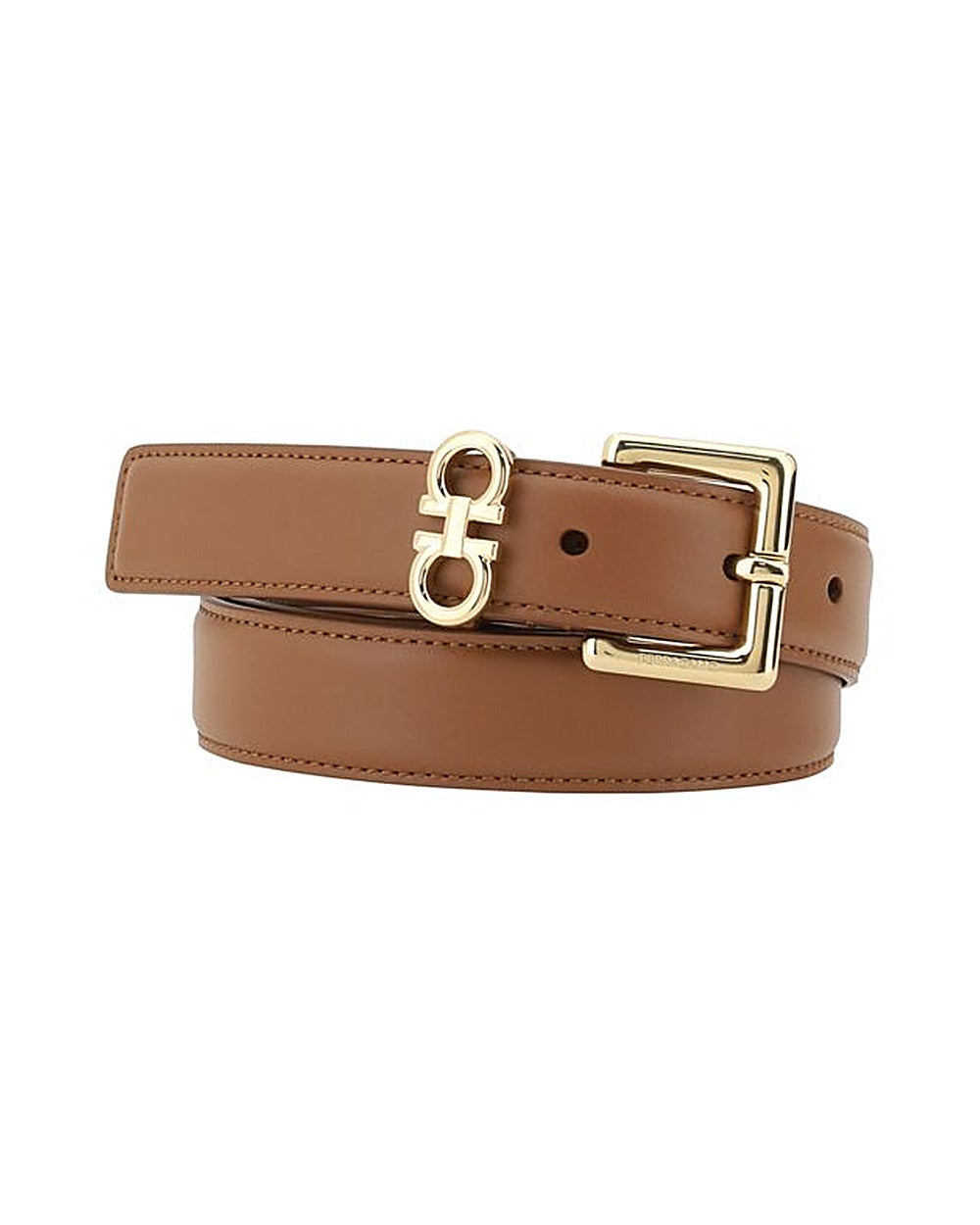 Ferragamo Brown Calf Leather Bos Taurus Regular Belt