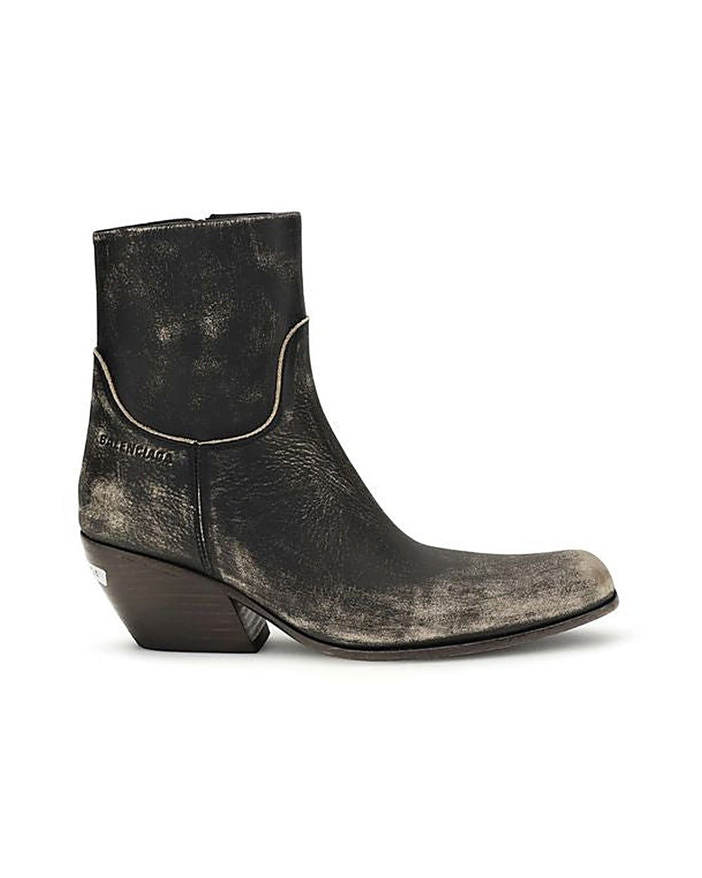 Balenciaga Black Calf Leather Bos Taurus Ankle Boots