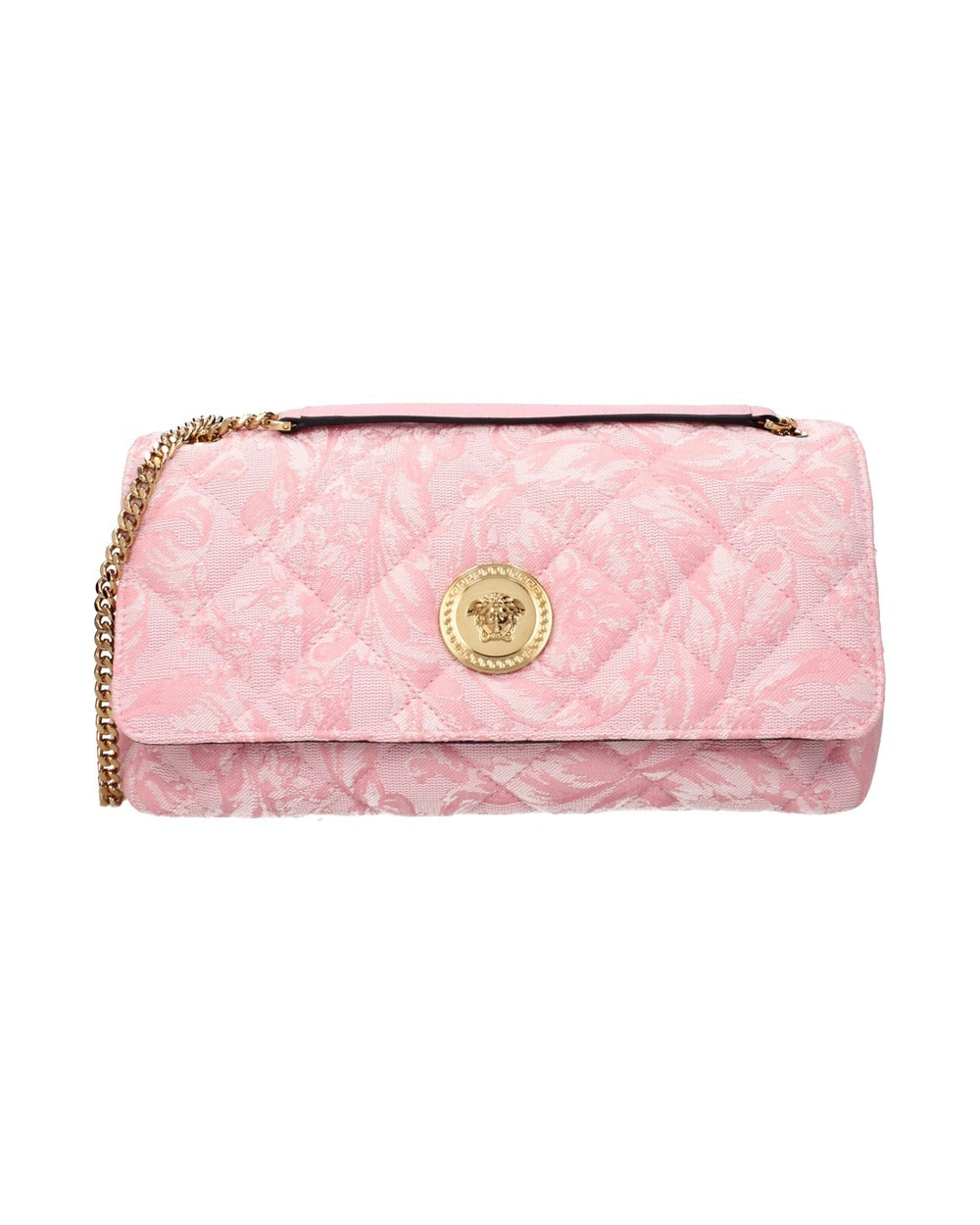 Versace Pink Fabric Shoulder Bag