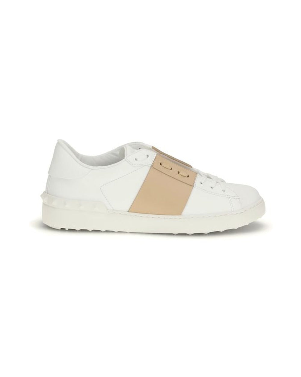 Valentino Garavani White Calf Leather Bos Taurus Low Top Sneakers