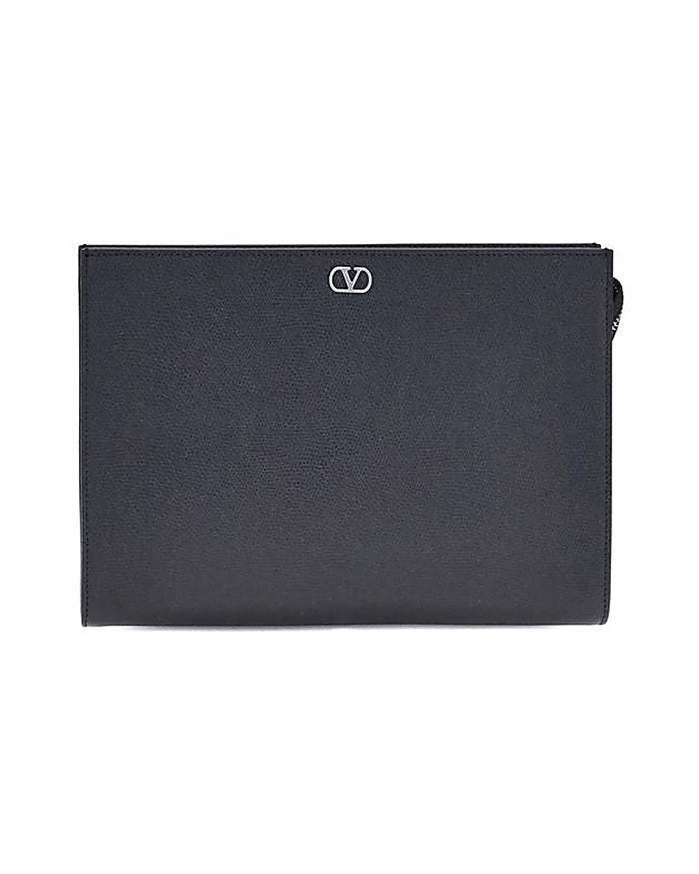 Valentino Garavani Black Calf Leather Bos Taurus Wallet