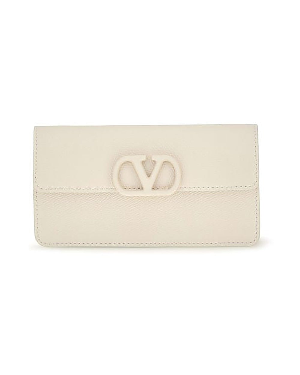 Valentino Garavani Beige Calf Leather Bos Taurus Wallet