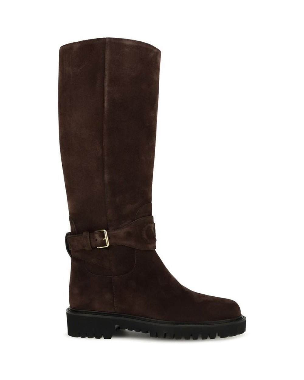 Valentino Garavani Brown Calf Leather Bos Taurus Flat Boots