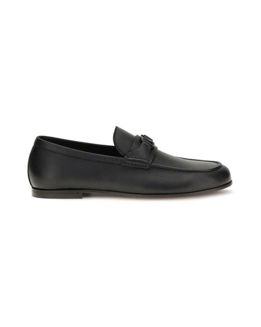 Valentino Garavani Black Deer Slip-On Loafers