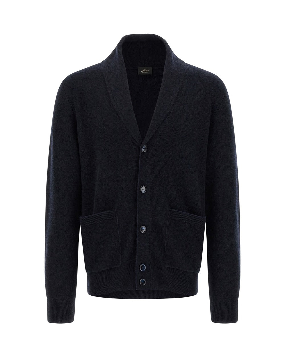 Brioni Blue Cashmere Cardigan