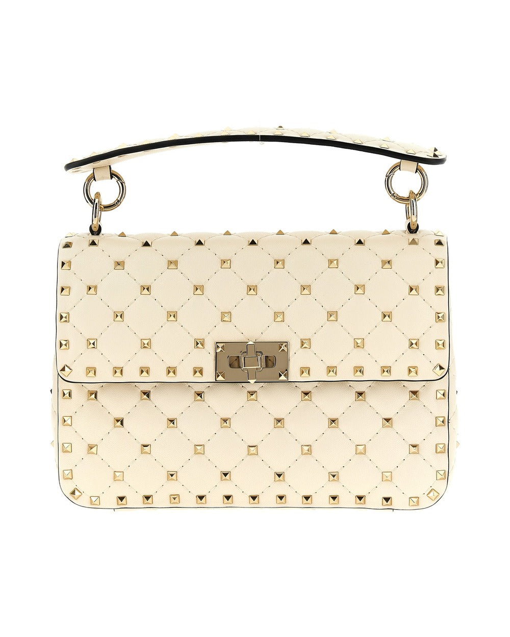 Valentino Garavani White Lamb Leather Shoulder Bag
