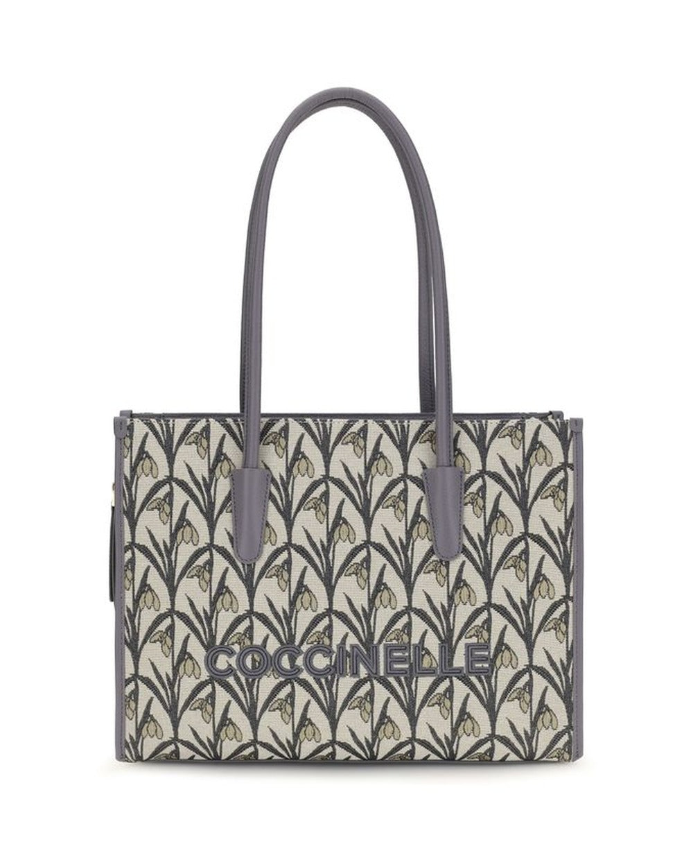 Coccinelle Gray Fabric Shoulder Bag