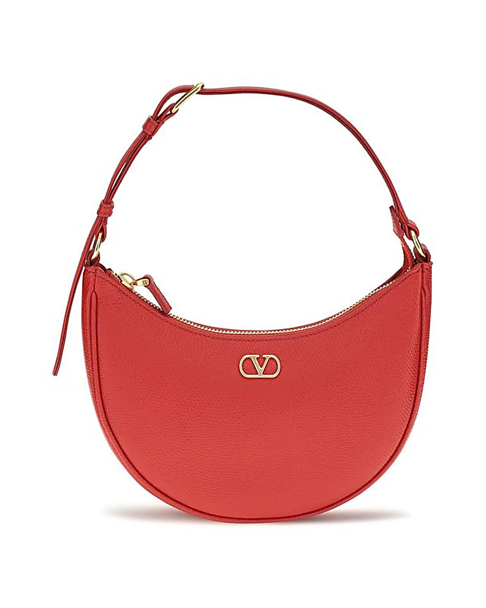 Valentino Garavani Red Calf Leather Bos Taurus Shoulder Bag