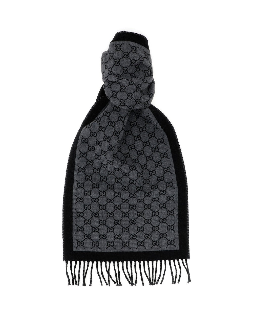 Gucci Gray Wool Scarf