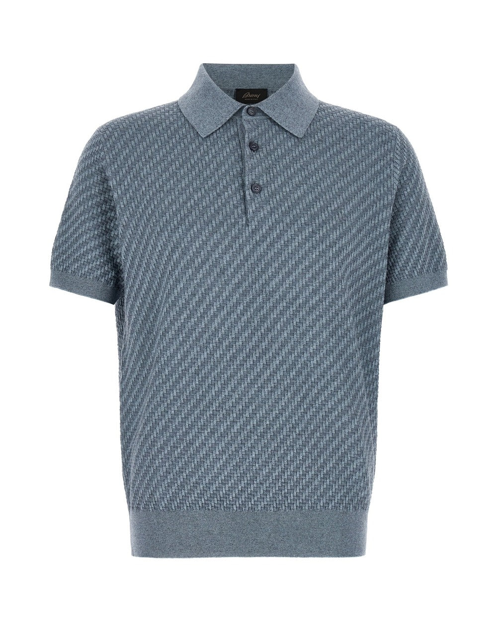 Brioni Blue Cotton Polo Shirt
