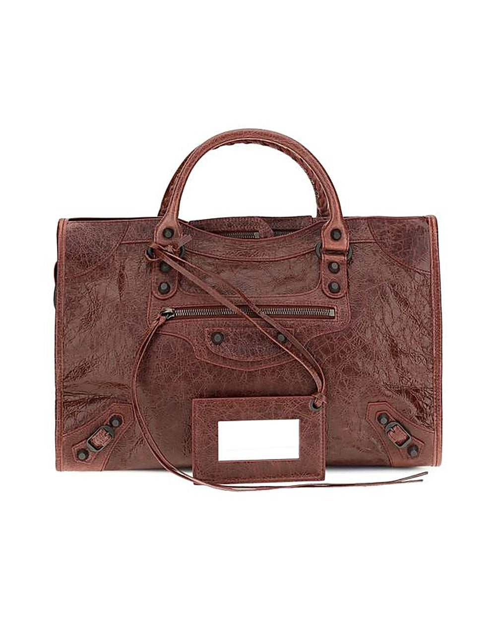 Balenciaga Bordeaux Lamb Ovis Aries Handbag