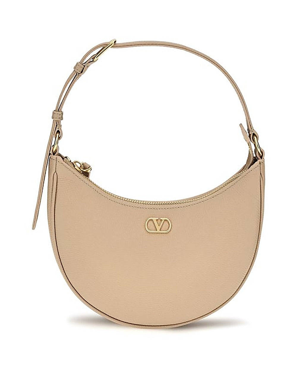 Valentino Garavani Beige Calf Leather Bos Taurus Shoulder Bag
