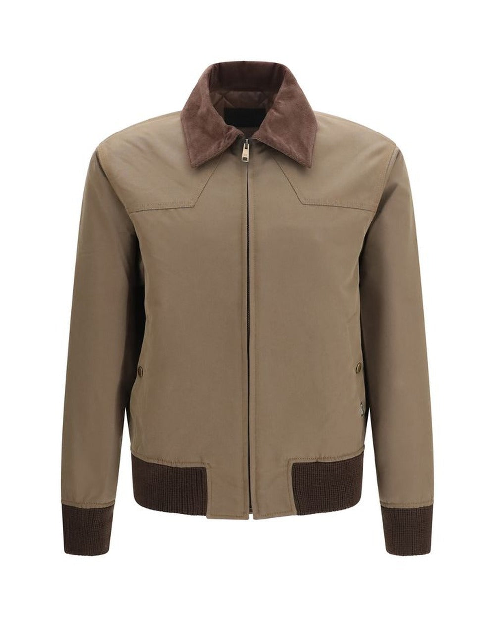 Prada Brown Cotton Full-Length Jacket