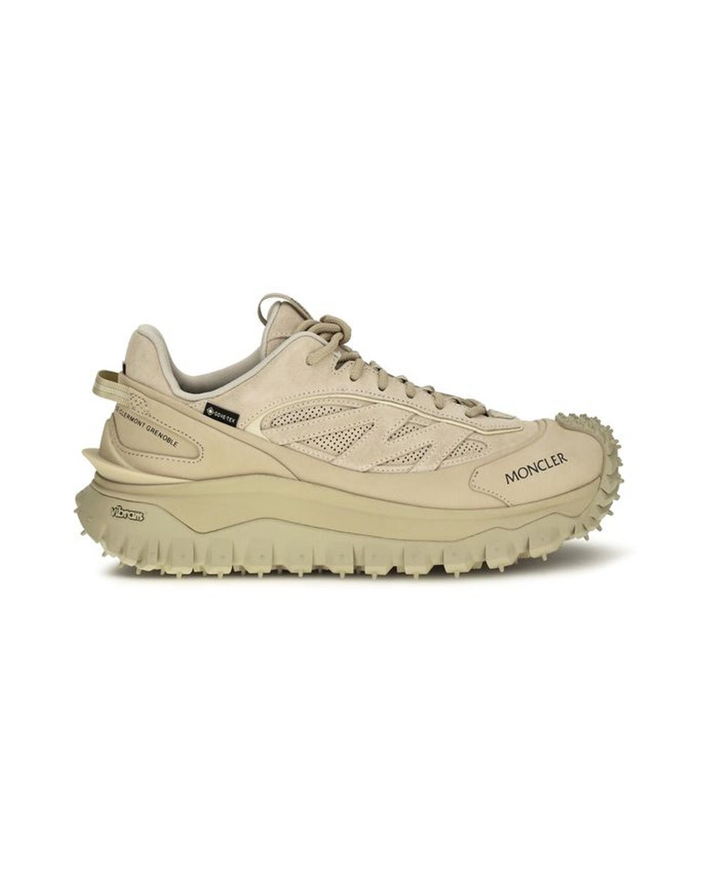 Moncler Beige Calf Leather Bos Taurus Athletic Sneakers