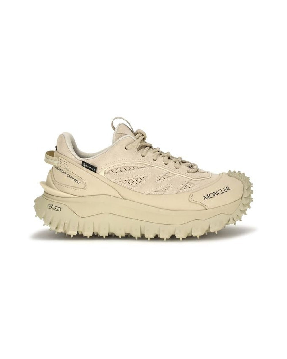 Moncler Beige Calf Leather Bos Taurus Athletic Sneakers