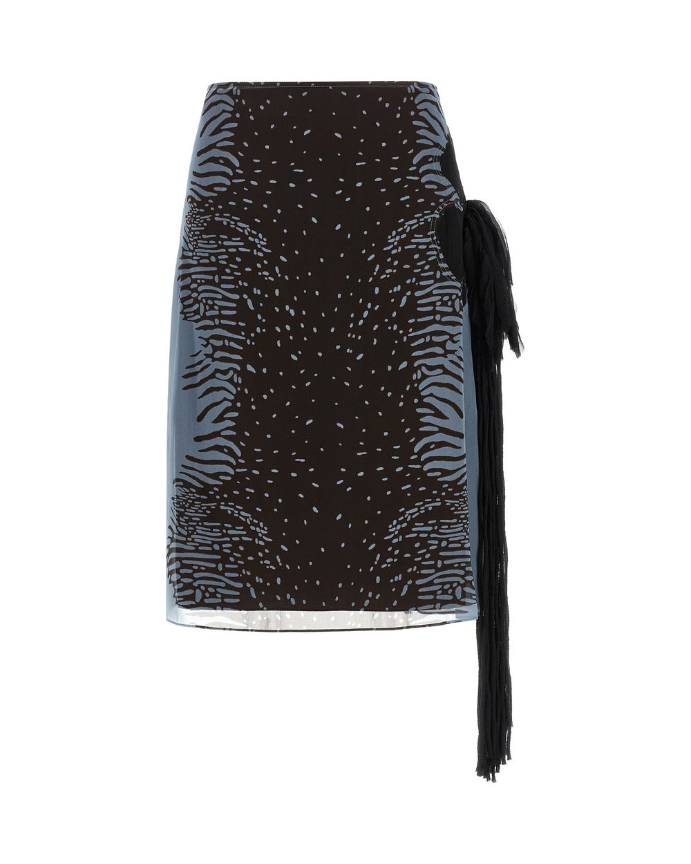 Ferragamo Multicolor Silk Midi Skirt