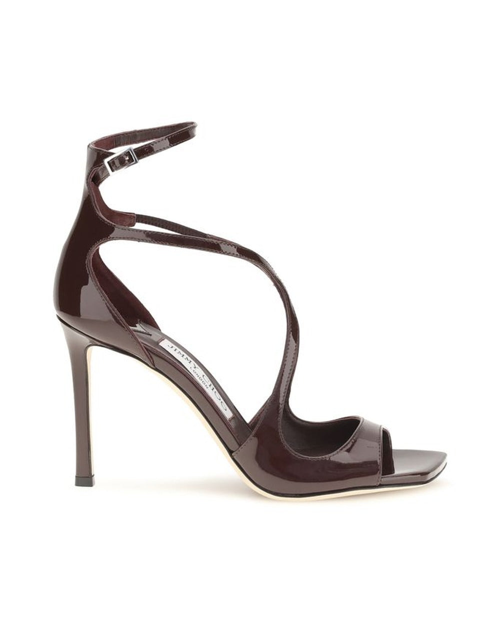Jimmy Choo Brown Calf Leather Bos Taurus Stiletto Heel Sandals