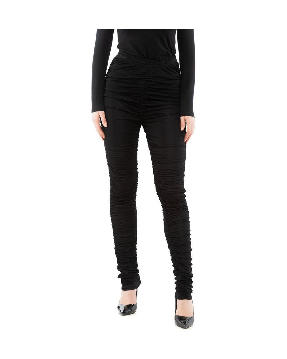Moschino Black Viscose Casual Pants