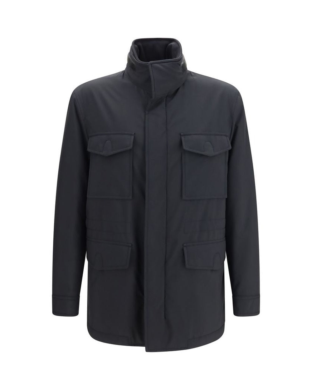 Brioni Blue Wool Oves Aries Full-Length Jacket