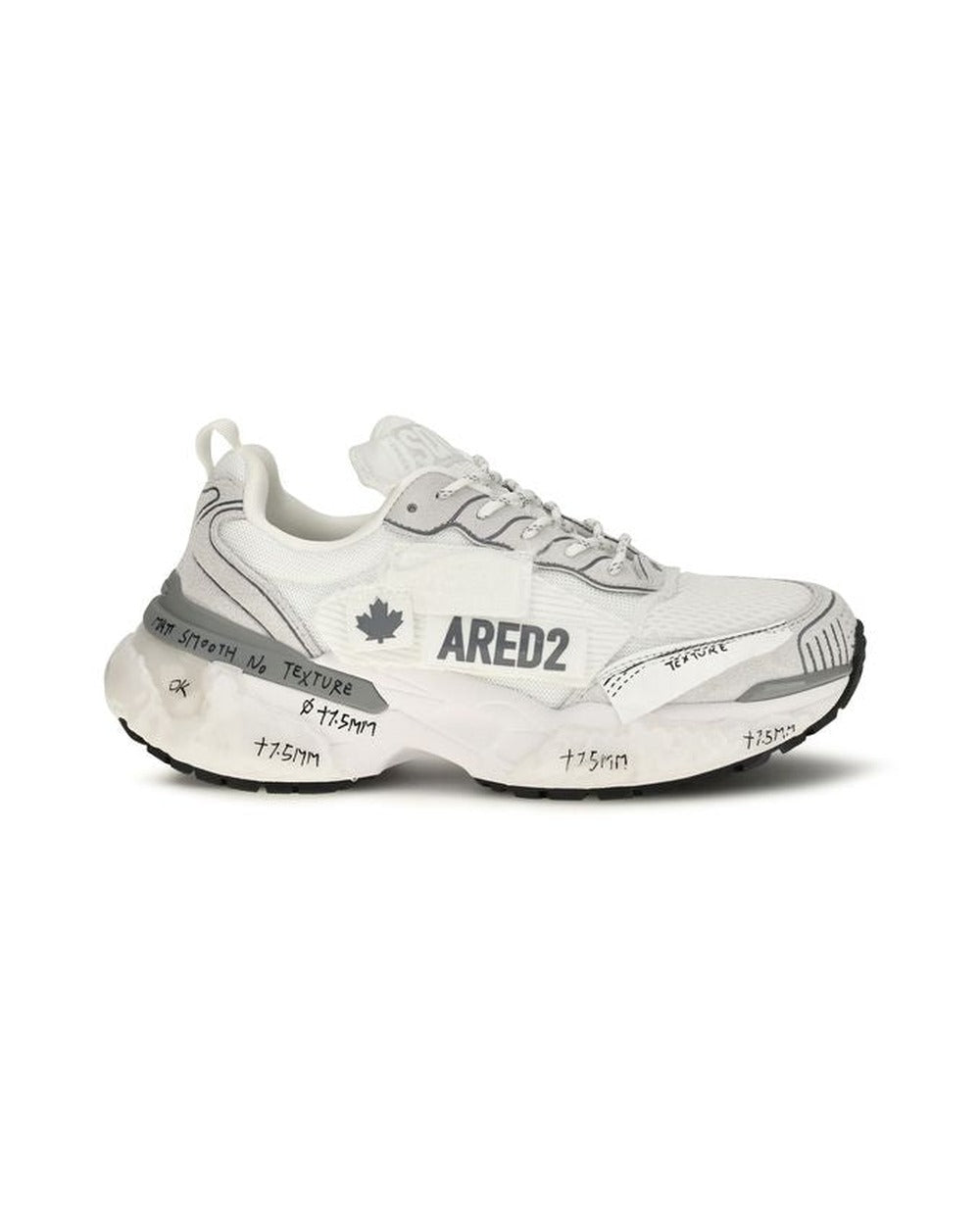 Dsquared² White Polyester Athletic Sneakers