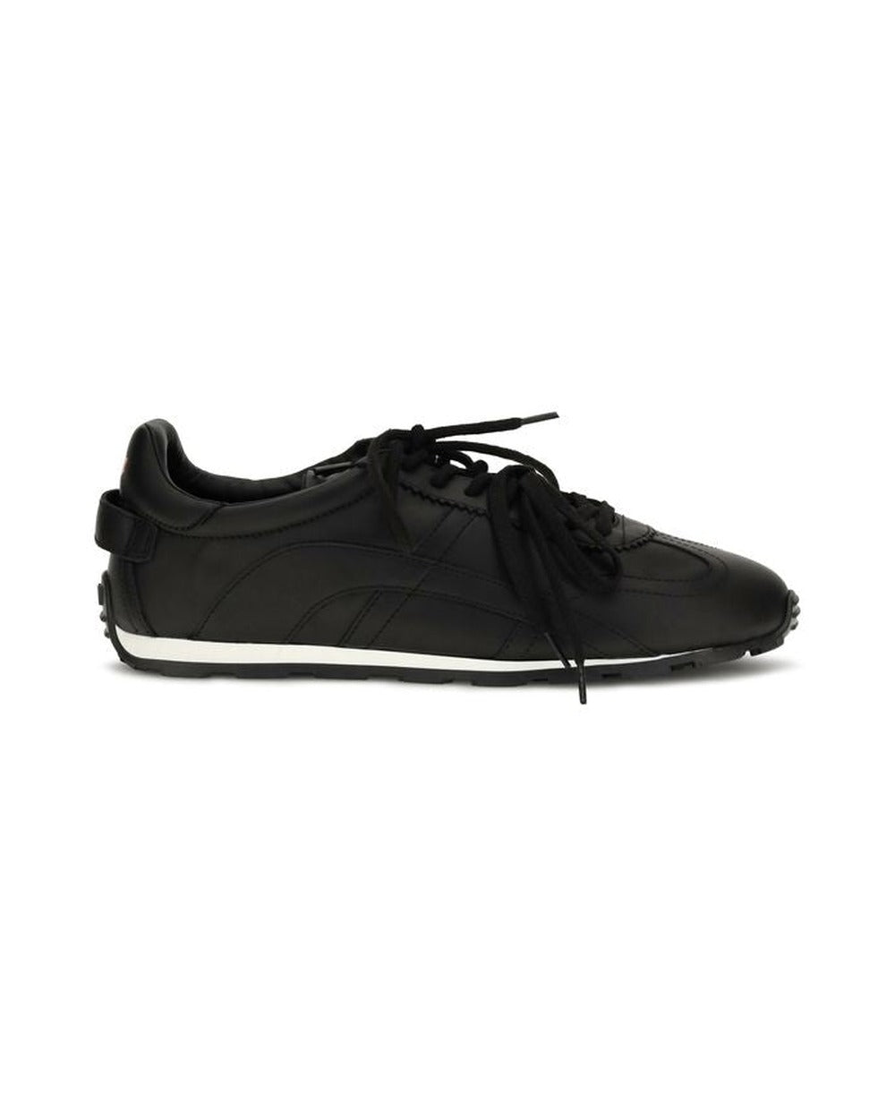Dsquared² Black Calf Leather Bos Taurus Athletic Sneakers