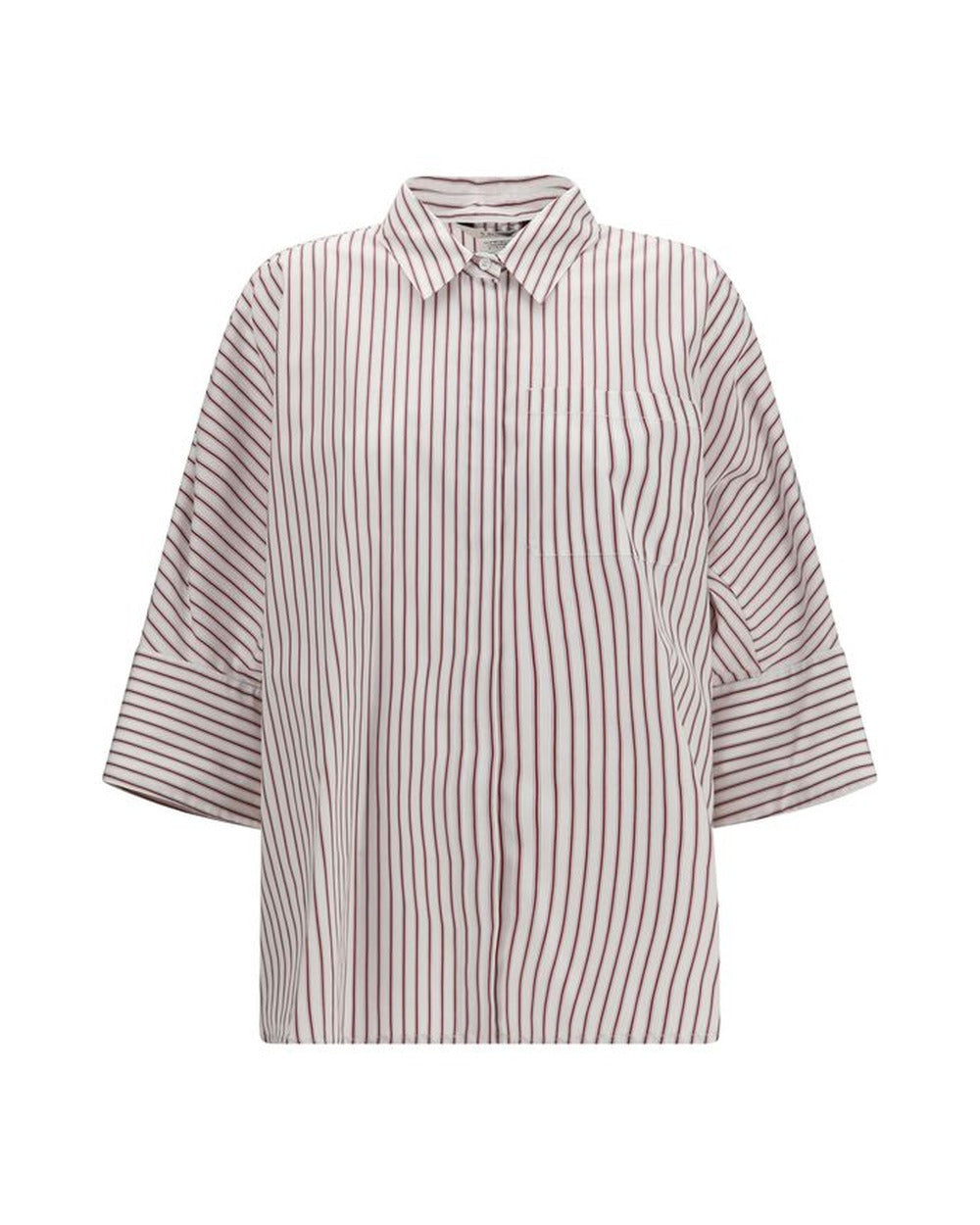 'S Max Mara Red Cotton Pattern Shirt
