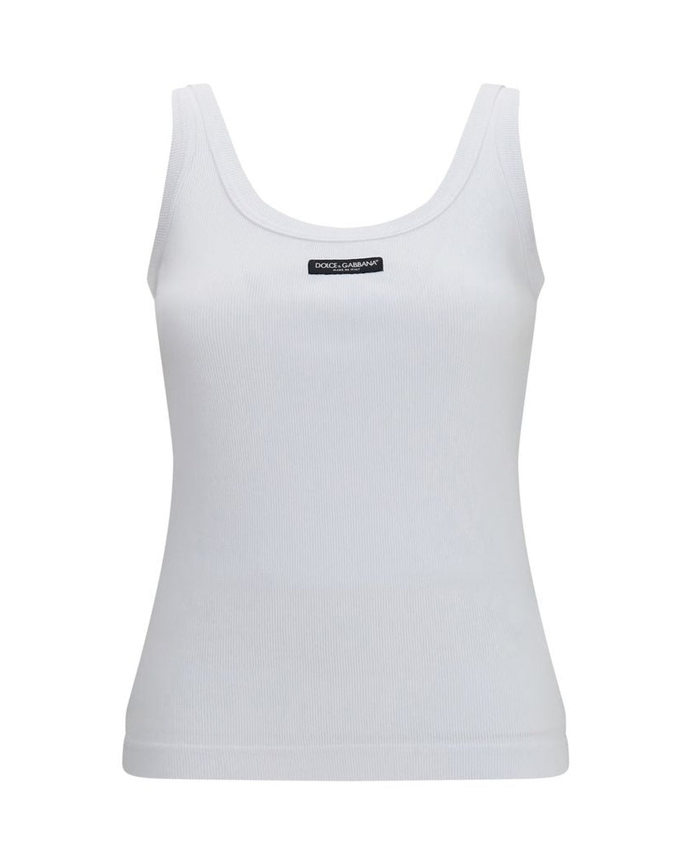 Dolce & Gabbana White Cotton Tank Tops