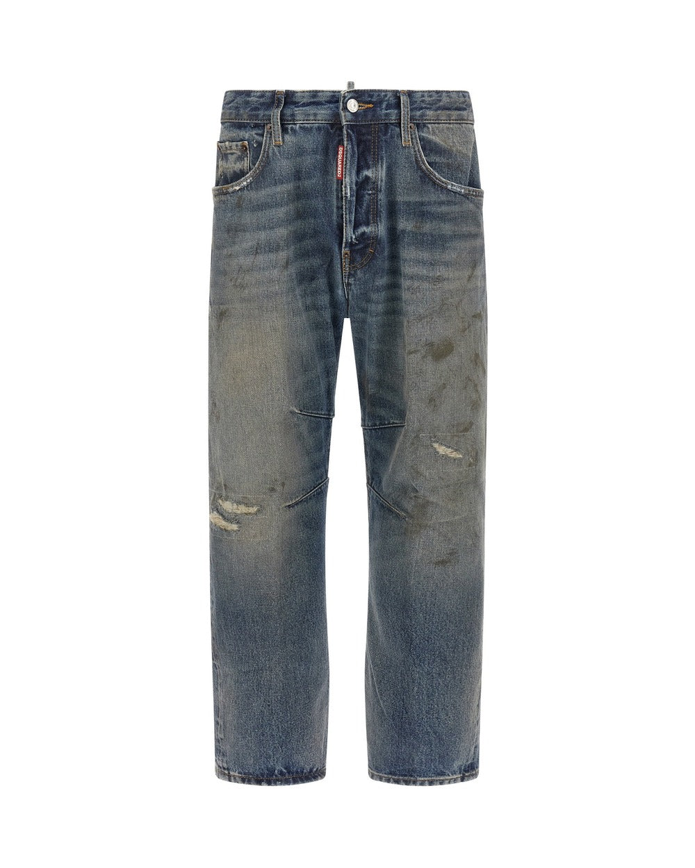 Dsquared² Blue Cotton Relaxed Fit Jeans