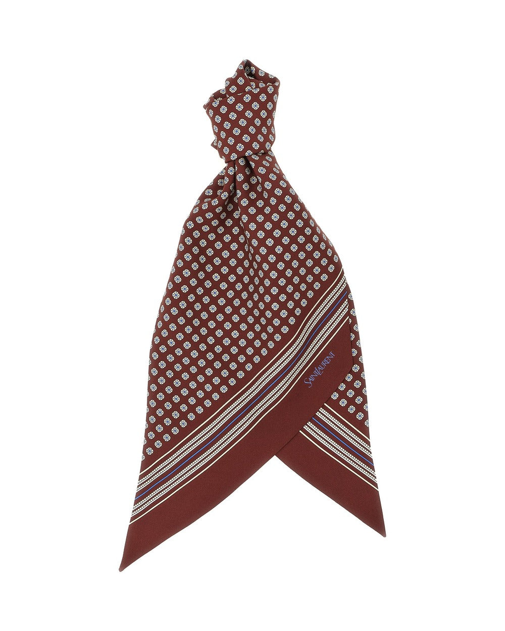 Saint Laurent Bordeaux Silk Foulard