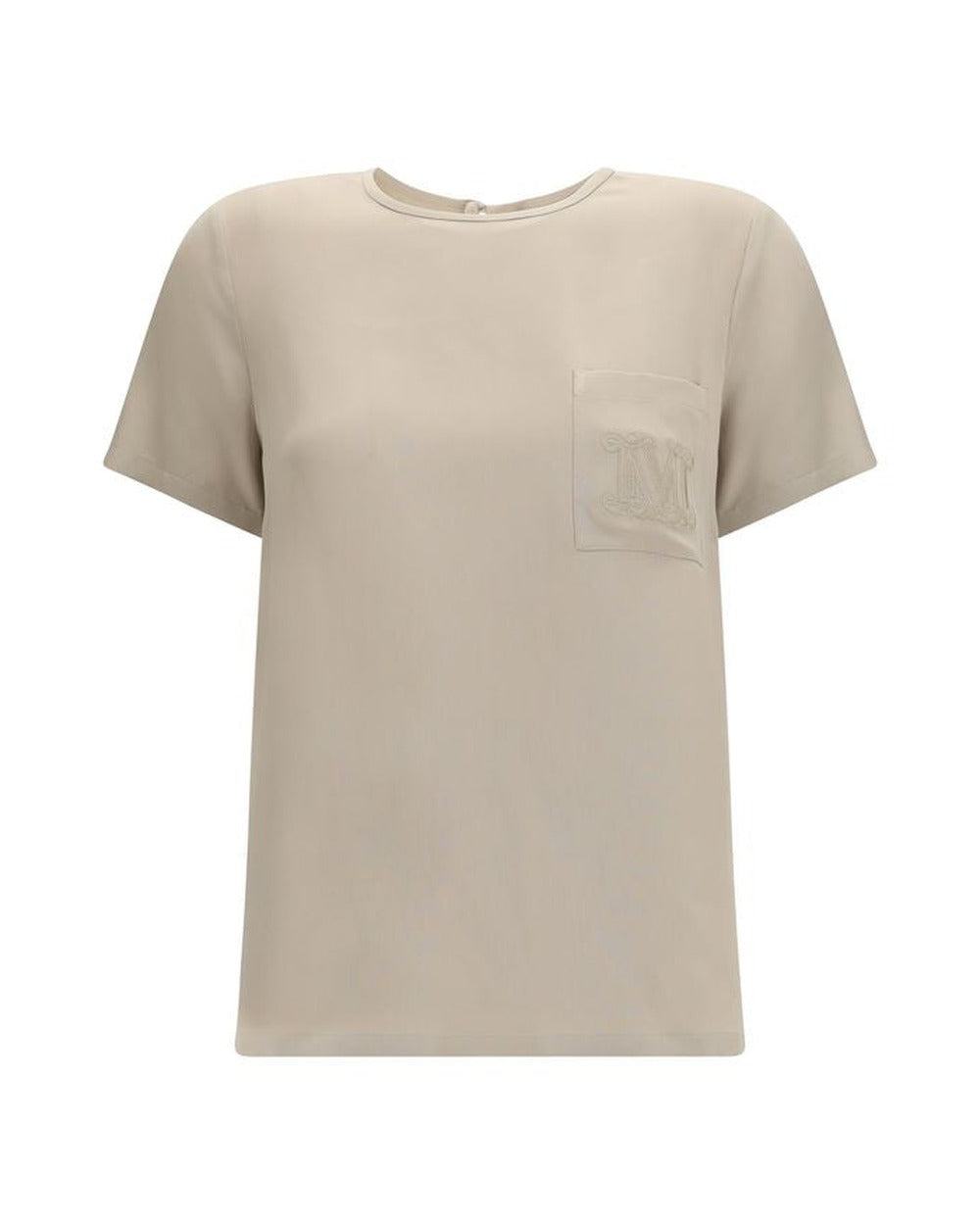 Max Mara Beige Silk T-Shirt