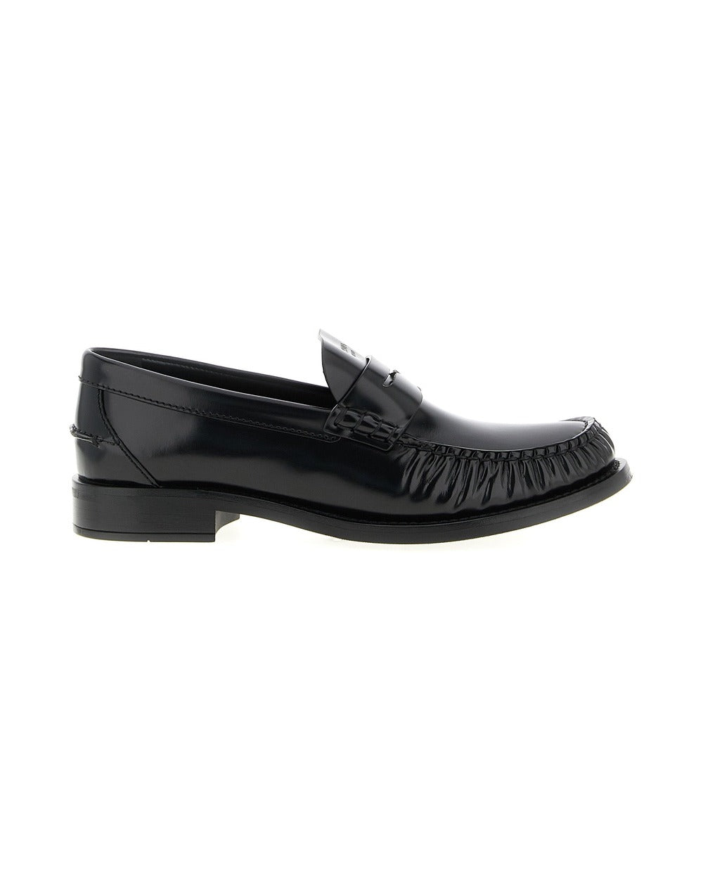 Prada Black Calfskin Slip-On Loafers
