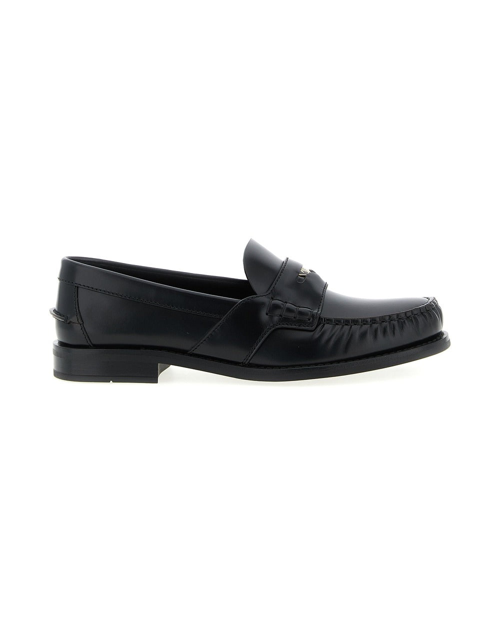 Prada Black Calfskin Slip-On Loafers
