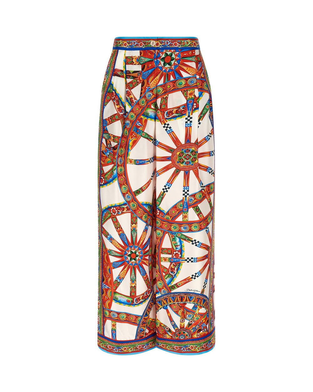 Dolce & Gabbana Multicolor Silk Casual Pants