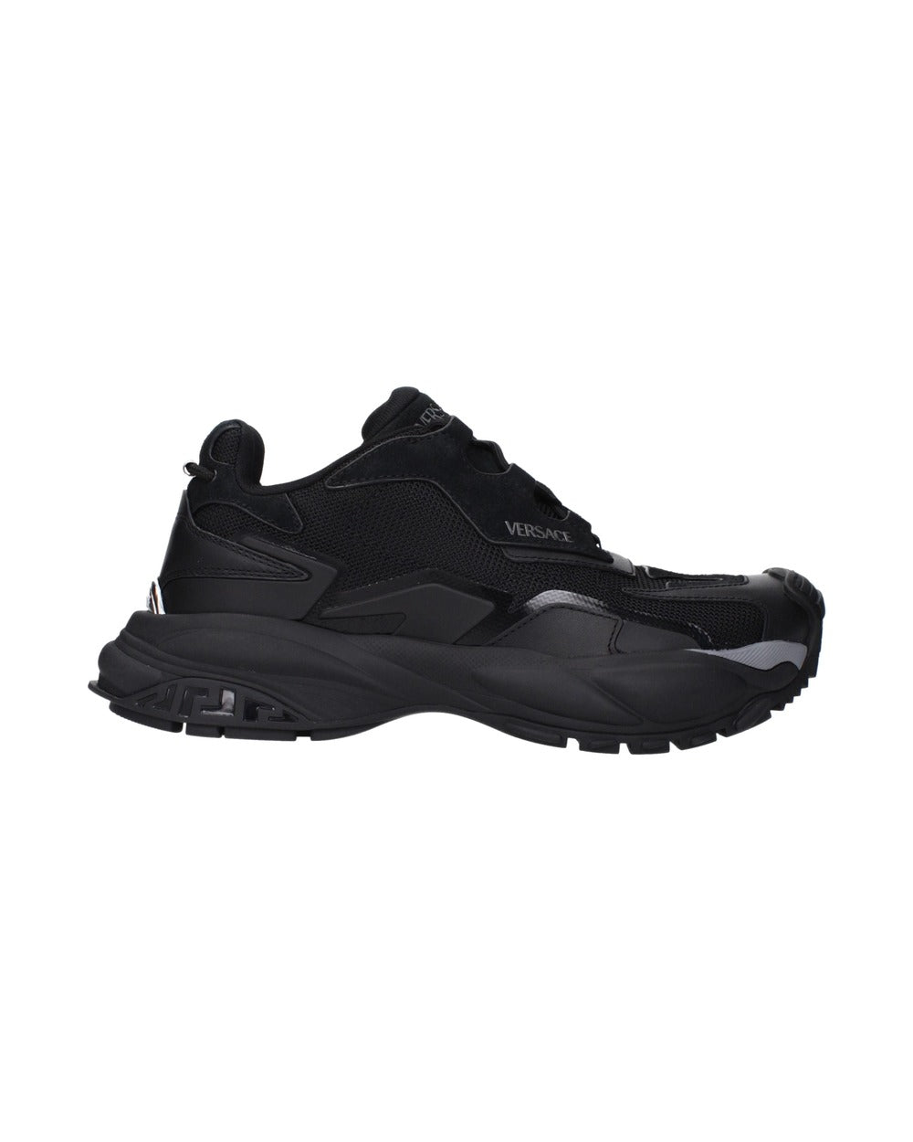 Versace Black Fabric Chunky Sneakers