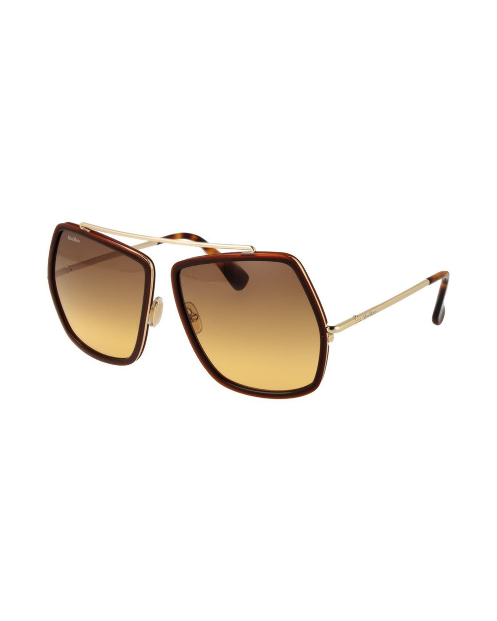 Max Mara Brown Metal Sunglasses