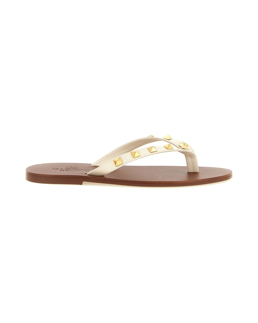 Valentino Garavani White Calfskin Slides