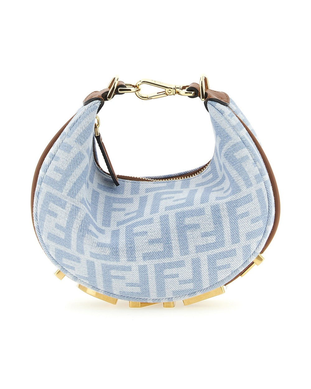 Fendi Blue Cotton Handbag