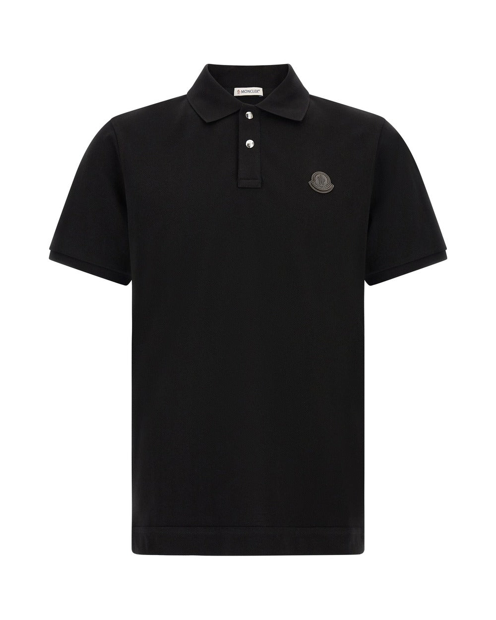 Moncler Black Leather Polo Shirt