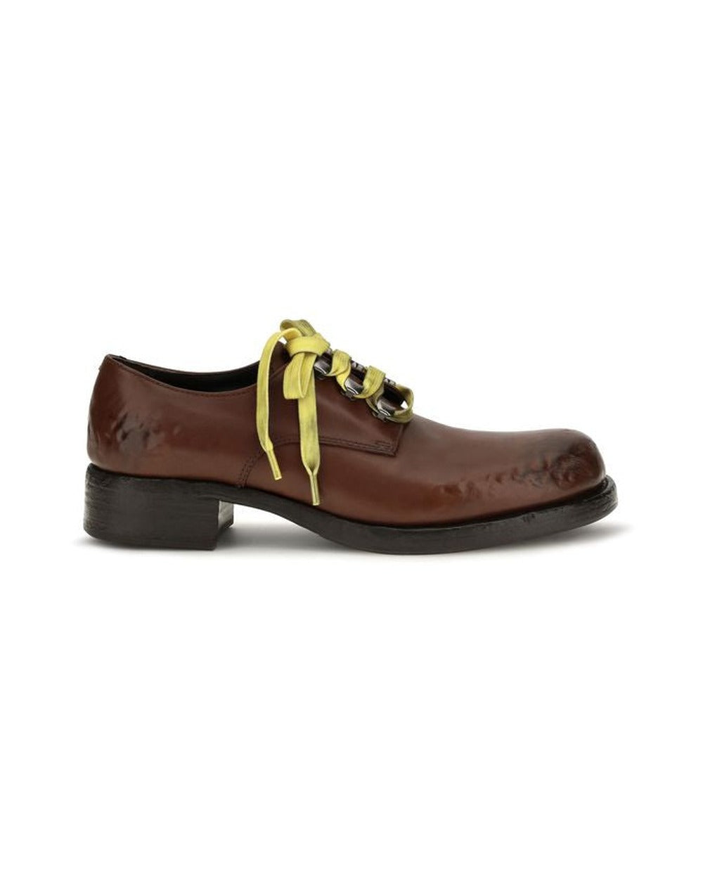 Prada Brown Calf Leather Bos Taurus Slip-On Loafers