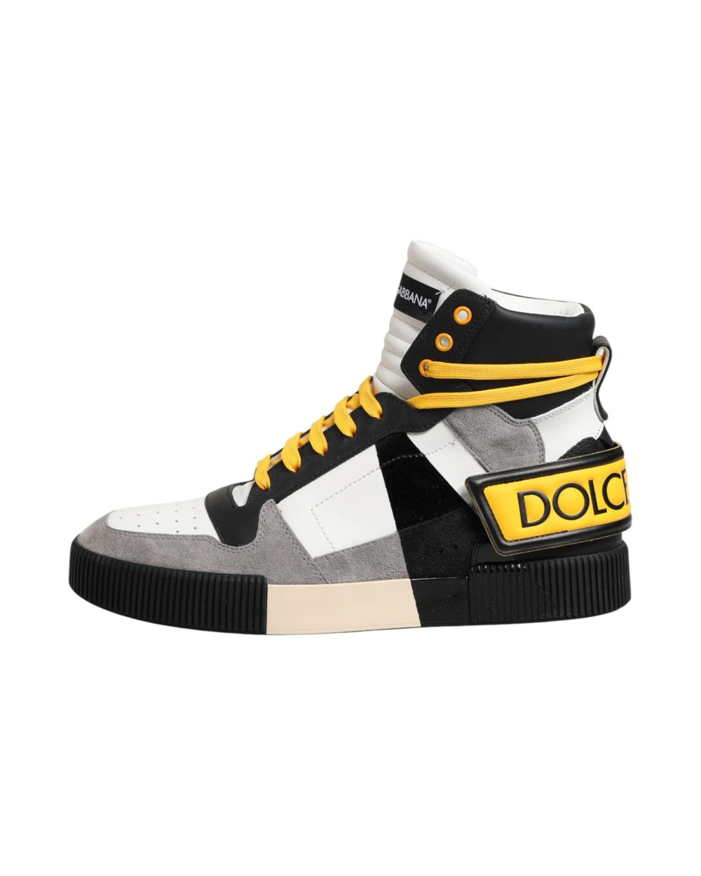 Dolce & Gabbana Multicolor Calf High Top Sneakers Shoes