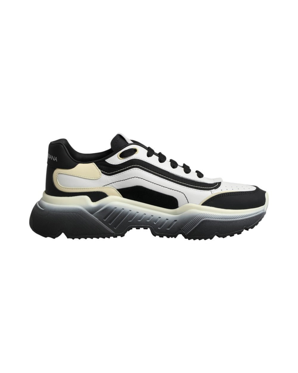 Dolce & Gabbana White Black Daymaster Two Tone Sneaker Shoes