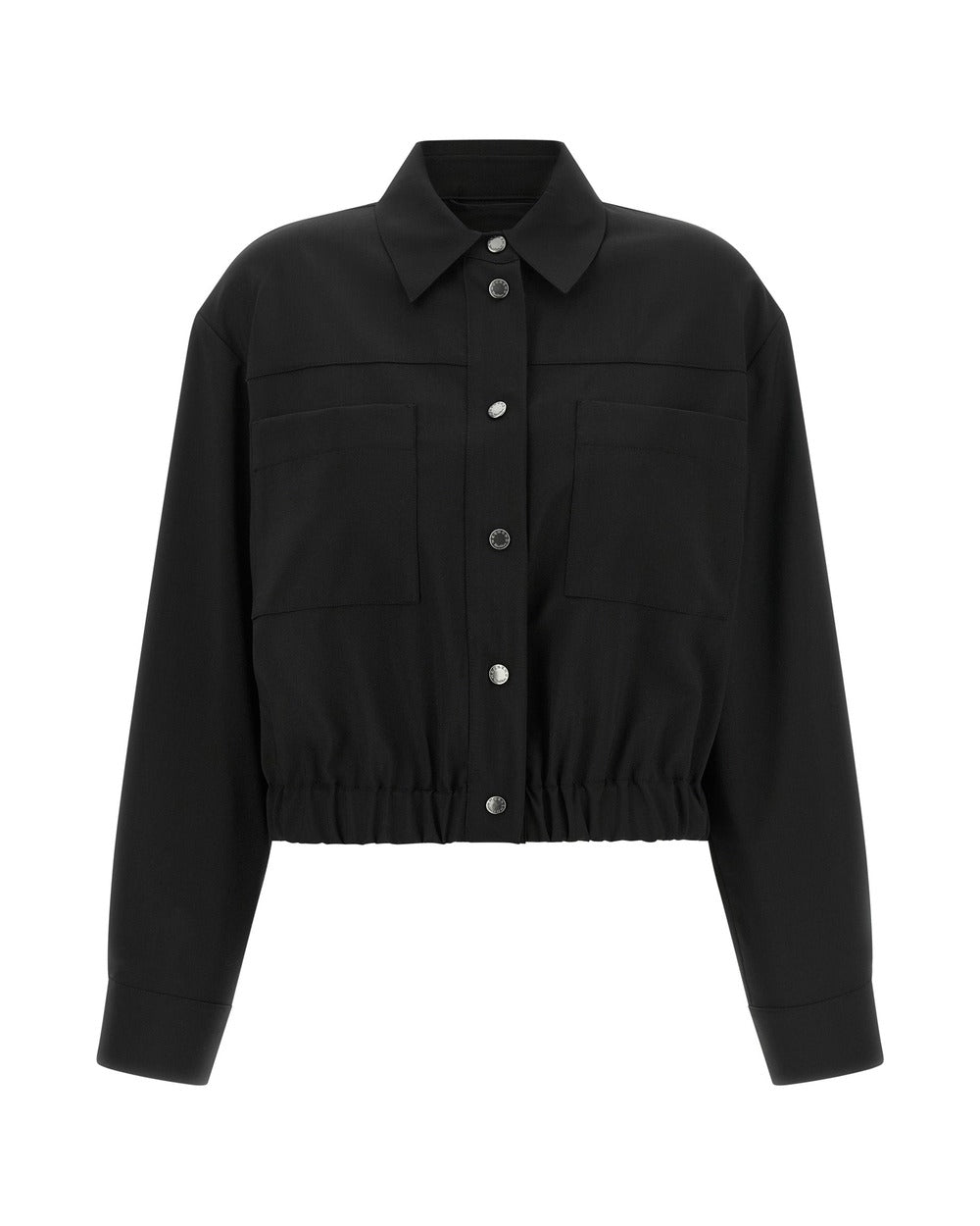 Max Mara Black Wool Full-Length Jacket