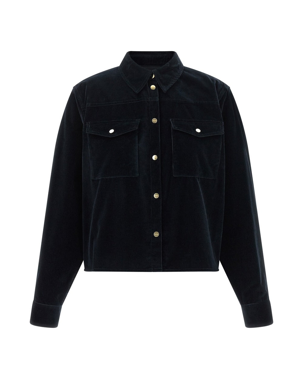 Max Mara Blue Cotton Full-Length Jacket